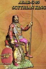 70mm Скіфський король, колекційна мініатюра, олов'яна збірна нефарбована (Ares Mythologic 70-G05 Scythian king)