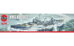 1/600 HMS Belfast британский легкий крейсер, серия Vintage Classics (Airfix A04212V), сборная модель