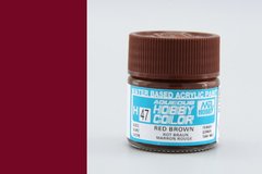 Красно-коричневая, акриловая краска Hobby Color, 10 мл (Gunze Sangyo Mr. Hobby H47 Red Brown)