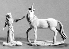 RAFM Miniatures - 28-30 mm Unicorn and Maiden - RAF3309