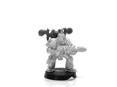 Чумний космодесантник Хаоса з вогнеметом, мініатюра Warhammer 40k (Games Workshop), металева з пластиковими деталями