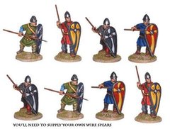 Темные века (Dark Ages) - Unarmoured Norman Spearmen (8 figs) - Crusader Miniatures NS-CM-DAN004
