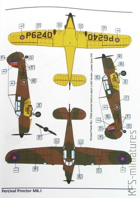 1/72 Percival Proctor Mk.I ВВС Чехословакии (Dora Wings 72003) сборная модель