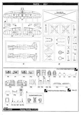 1/72 Fairey Firefly T.1/T.2 учбово-бойовий винищувач ВМС, модель зі смолою та фототравлінням (Special Hobby 72050) збірна модель