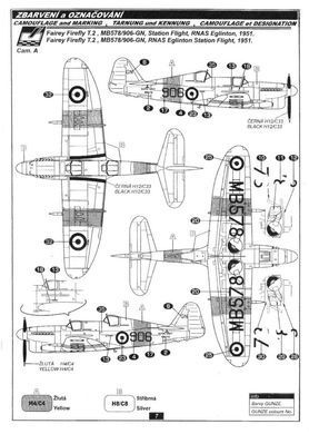 1/72 Fairey Firefly T.1/T.2 учбово-бойовий винищувач ВМС, модель зі смолою та фототравлінням (Special Hobby 72050) збірна модель