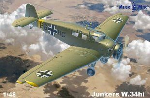 1/48 Junkers W.34hi німецький транспортний літак (MikroMir 48-019), збірна модель