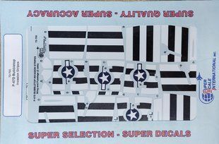 1/72 Декаль для P-47D Thunderbolt: D-Day смуги вторгнення на 2 літака (Micro Scale Decals 72-705)