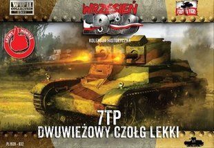 1/72 7TP легкий двухбашенный танк + журнал (First To Fight 032) сборка без клея