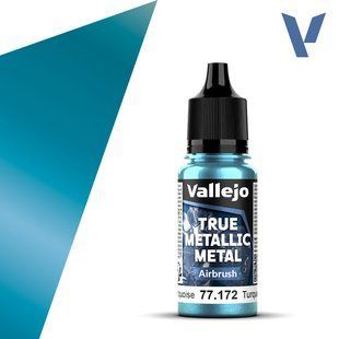 Hydra Turquoise - Airbrush, серія металіків True Metallic Metal для аерографа, 18 мл (Vallejo 77172)