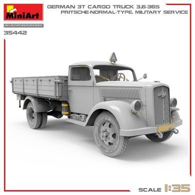 1/35 Німецька вантажівка&nbsp;Opel Blitz&nbsp;3,6-36S Pritsche-Normal-Type (MiniArt 35442), збірна модель