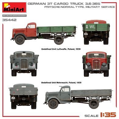 1/35 Німецька вантажівка&nbsp;Opel Blitz&nbsp;3,6-36S Pritsche-Normal-Type (MiniArt 35442), збірна модель