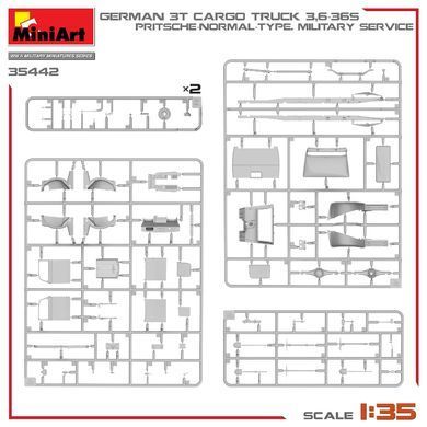 1/35 Німецька вантажівка&nbsp;Opel Blitz&nbsp;3,6-36S Pritsche-Normal-Type (MiniArt 35442), збірна модель