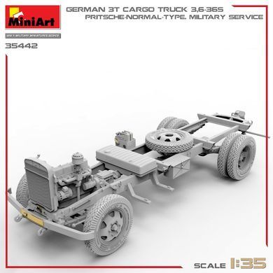 1/35 Німецька вантажівка&nbsp;Opel Blitz&nbsp;3,6-36S Pritsche-Normal-Type (MiniArt 35442), збірна модель