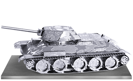 T-34 Tank, сборная металлическая модель танка Т-34 (Metal Earth MMS201)