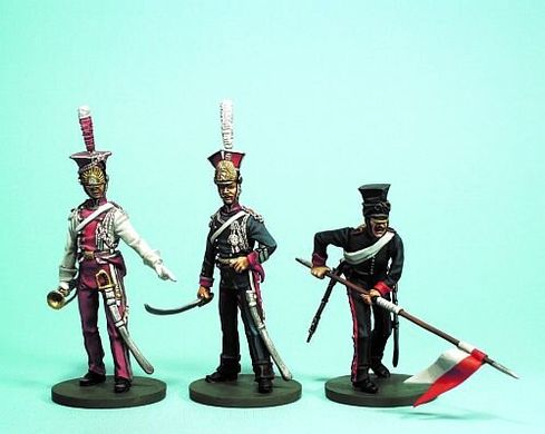 54 мм (1:32) Polish Lancers of the French Imperial Guard 1810 (3 фигуры)