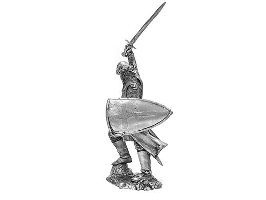 54мм Английский рыцарь, XV век, коллекционная оловянная миниатюра