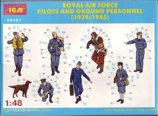 1/48 Пилоты и техники ВВС Великобритании 1939-45 годов (ICM 48081)