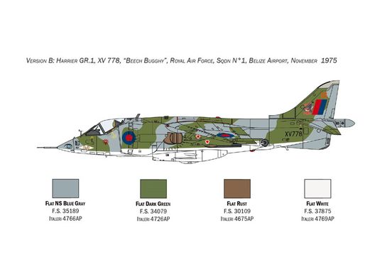 1/72 Літак Harrier GR.1 "Transatlantic Air Race 50th Anniversary (Italeri 1435), збірна модель