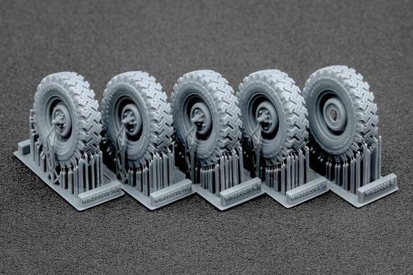 1/35 Колеса для Land Rover 88 6.5 під навантаженням, 5 штук, 3D-друк (ScaleX WM35020s)