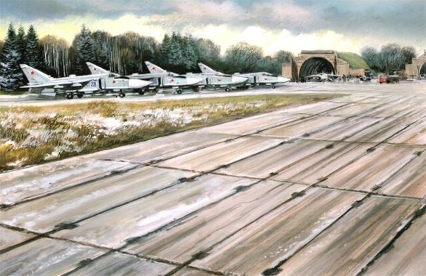 1/48 Советские плиты аэродромного покрытия ПАГ-14, 543х324 мм (ICM 48231), сборные пластиковые