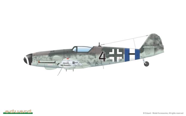 1/48 Messerschmitt Bf-109G-10 ERLA німецький винищувач, серія Weekend Edition (Eduard 84174), збірна модель