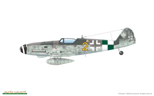 1/48 Messerschmitt Bf-109G-10 ERLA немецкий истребитель, серия Weekend Edition (Eduard 84174), сборная модель