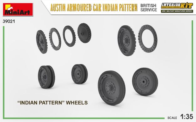 1/35 Бронеавтомобиль Austin Indian Pattern, полностью интерьерная модель (Miniart 39021), сборная модель