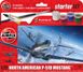 1/72 Истребитель P-51D Mustang, серия Starter Set с красками и клеем (Airfix A55013), сборная модель