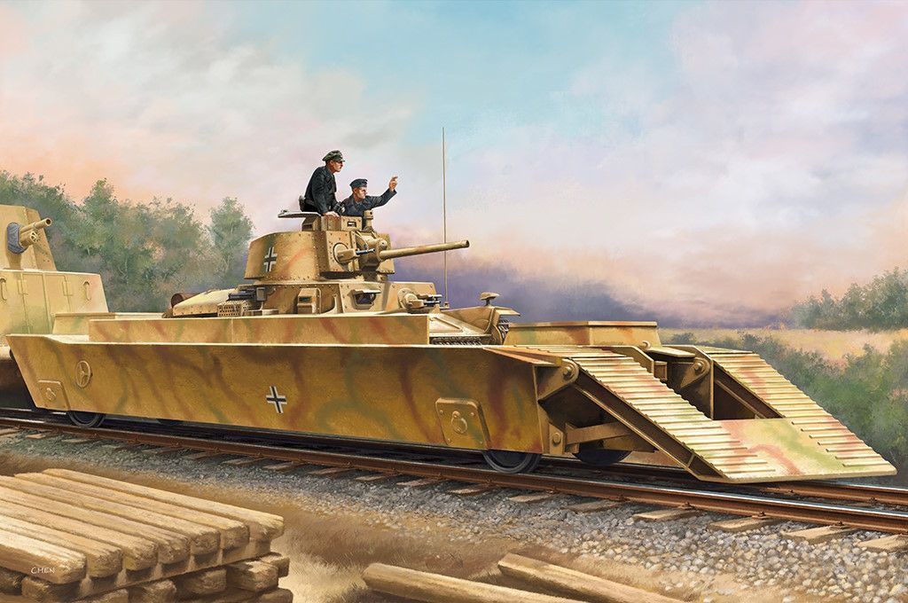 1/72 Немецкая бронеплатформа Panzertragerwagen BP42 с танком Pz