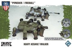 Heavy Assault Walker "Punisher / Fireball" (Dust Tactics DT-027), пластиковый шагающий танк, два варианта пушки