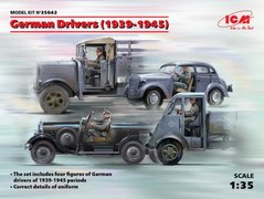 1/35 Германские водители 1939-45 годов, 4 фигуры (ICM 35642), сборные пластиковые