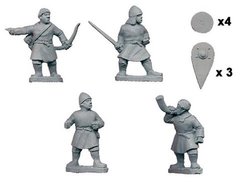 Темные века (Dark Ages) - Psiloi/Light infantry command (4) - Crusader Miniatures NS-CM-DAB005