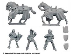 Средневековье (Medieval World) - Mounted Knights Command (3) - Crusader Miniatures NS-CM-MEH103