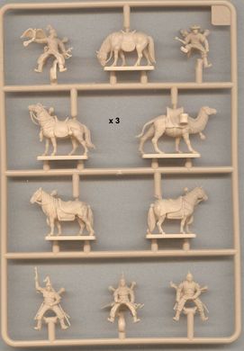 1/72 Монгольская кавалерия 13-го века, 15 фигур + 12 лошадей + 3 верблюда (Italeri 6124)