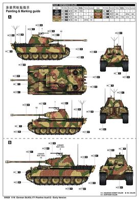 1/16 Pz.Kpfw.V Ausf.G Panther ранняя, ИНТЕРЬЕРНАЯ модель (Trumpeter 00928)