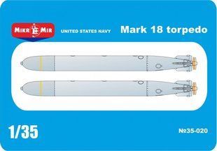 1/35 Американська торпеда Mark 18, в комплекті 2 штуки (MikroMir 35-020), збірні пластикові