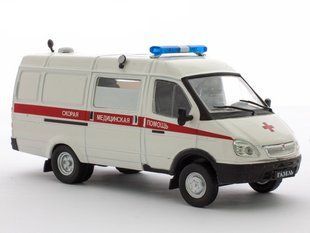 1/43 Автомобіль ГАЗ-32214 Газель "Скорая медицинская помощь", серія "Автомобиль на службе" + журнал (Deagostini)