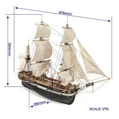 1/75&nbsp;HMS Terror британське експедиційне судно (OcCre 12004), збірна дерев'яна модель