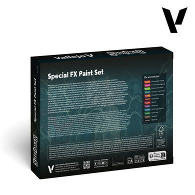Набір фарб "Спеціальні ефекти: Special FX Paint Set", 12 фарб по 18 мл, акрилові (Vallejo 72207 Game Color Paint Set)