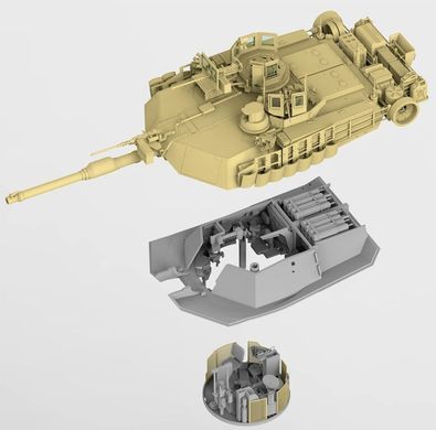 1/35 Танк M1A2 SEP Abrams TUSK I/TUSK II, модель з інтер'єром (Rye Field Model RM-5026), збірна модель