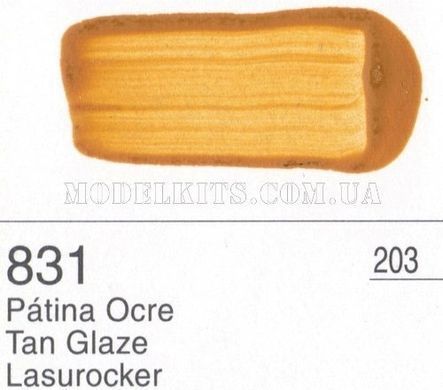 Коричнева глазур, 17 мл (Vallejo Model Color 203 Tan Glaze) акрилова фарба