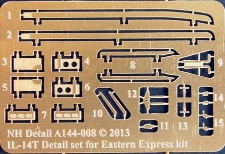 1/144 Фототравление для Ил-14Т (для модели Eastern Express) (NH Detail A144-008)
