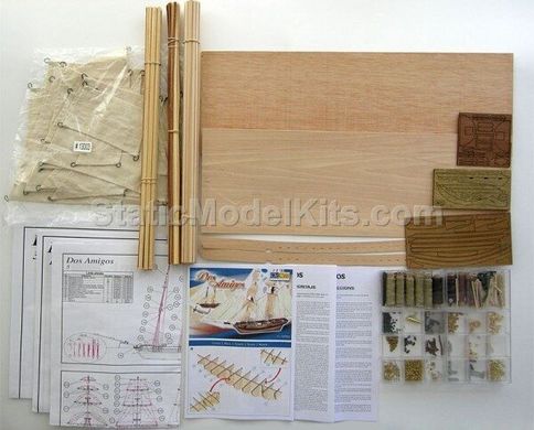 1/53 Бриг-шхуна Dos Amigos 1830 (OcCre 13003) збірна дерев'яна модель