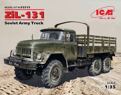 1/35 ЗИЛ-131 советский армейский грузовой автомобиль (ICM 35515), сборная модель