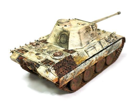 1/35 Німецький танк Pz.Kpfw.V Ausf.G в зимовому розфарбуванні, готова модель авторської роботи