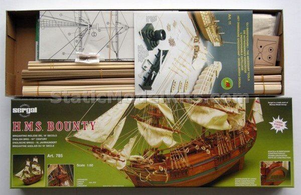 1/60 Фрегат HMS Bounty (Mantua Model Sergal 785) сборная деревянная модель