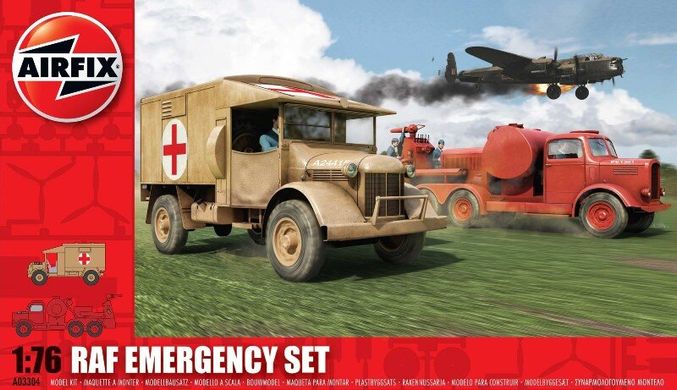 1/76 RAF Emergency Set: Austin K.2 Ambulance and Austin K.6 Crash Tender (Airfix 03304) ДВЕ сборные модели