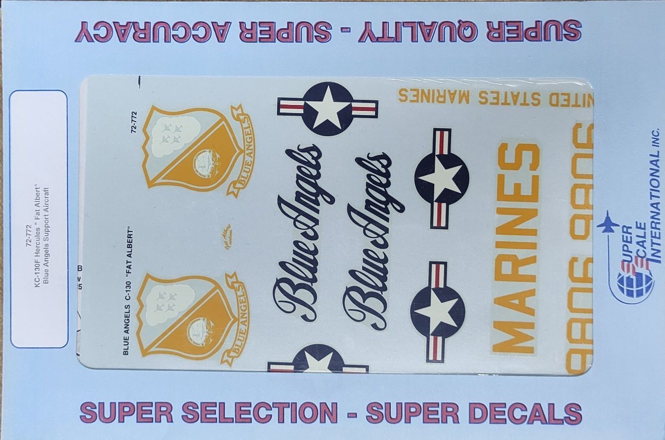 Super Scale Decals 72-772 KC-130F Hercules Fat Albert Blue Angels ...