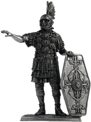 54 мм Офицер 2 Вспомогательного легиона, конец 1-го - 2 век (EK Castings A-236), коллекционная оловянная миниатюра