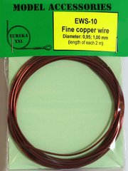 Проволока медная 0.95 + 1.00 мм, длина каждой 2 м (Eureka EWS-10) Fine copper wires